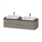Тумбочка для подвесной консоли Duravit Happy D.2 Plus 160 х 55 см, каменно-серый шелковисто-матовый лак (HP4964B9292)