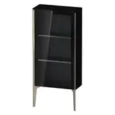 Шкафчик напольный со стеклянными дверцами Duravit XViu 50 x 24 х h113 см, чёрный глянцевый (XV1361LB140)