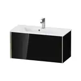 Тумба подвесная компакт, под раковину Duravit XViu 81 x 39 см, чёрный глянцевый (XV40790B140)