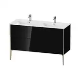Тумба напольная под раковину Duravit XViu 128 x 48 см, чёрный глянцевый (XV44850B140)