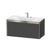 Тумба подвесная с раковиной c-bonded Duravit XViu 100 x 48 см, графит матовый (XV4611EB149P)