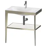 Металлическая консоль с раковиной c-bonded Duravit XViu 80 х 48 х h85 см, матовое шампанское/белый глянцевый (XV4715OB185)