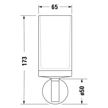 Стакан для зубных щёток Duravit Starck T, хром/матовое стекло (0099311000) фото 2 Aquada.com.ua