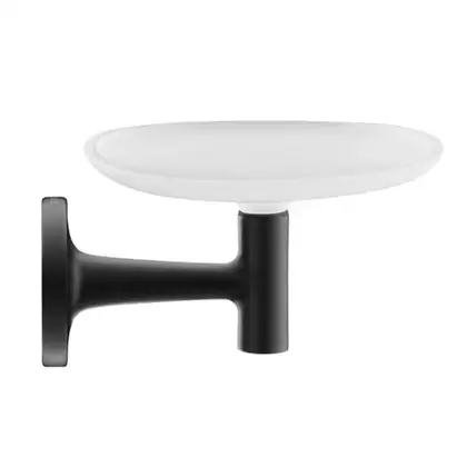 Мыльница подвесная Duravit Starck T, чёрный матовый/матовое стекло (0099334600) фото 1 Aquada.com.ua