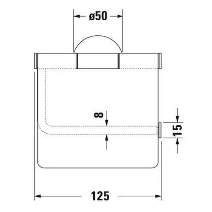 Бумагодержатель без крышки Duravit Starck T (цвет - чёрный матовый) (0099404600) фото 3 Aquada.com.ua