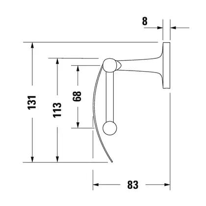 Бумагодержатель без крышки Duravit Starck T (цвет - чёрный матовый) (0099404600) фото 4 Aquada.com.ua