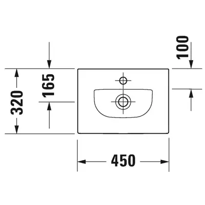 Раковина мебельная Duravit Viu 45 х 32 см (0733450041) фото 3 Aquada.com.ua