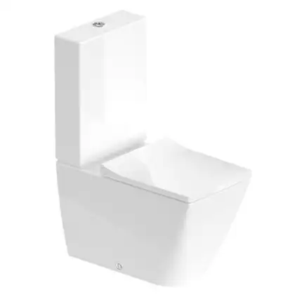 Унитаз - компакт Duravit Viu Rimless (безободковый), с сиденьем Soft Close (2191090000+0942000005+0021290000) фото 1 Aquada.com.ua