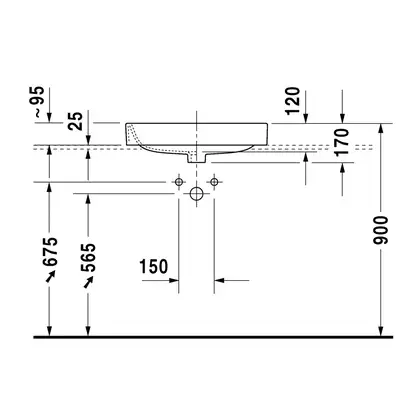 Раковина Duravit Happy D.2 60х46 см (шлифованная) (2315600000) фото 2 Aquada.com.ua Раковина Duravit Happy D.2 60х46 см (шлифованная) (2315600000) фото 2 Aquada.com.ua