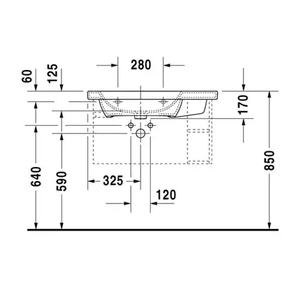 Раковина Duravit DuraStyle 80х48 см (2325800000) фото 3 Aquada.com.ua