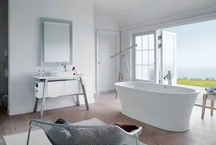 Раковина накладная на столешницу Duravit Cape Cod 46 х 46 см (2340460000) фото 3 Aquada.com.ua