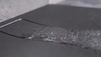 Душевой поддон 160 х 100 х 5 см Duravit Stonetto, антрацит (720171680000000) фото 5 Aquada.com.ua