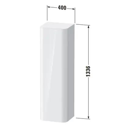 Шкафчик подвесной Duravit Happy D.2 Plus 40 х 36 х h133,6 см, графит суперматовый (HP1261R8080) фото 2 Aquada.com.ua