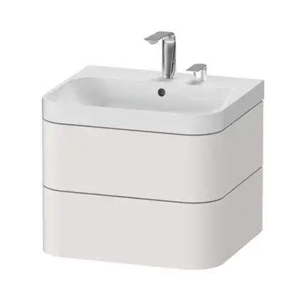 Тумба подвесная с раковиной c-shaped Duravit Happy D.2 Plus 57,5 х 49 см, cкандинавский белый шелковисто-матовый лак (HP4345O3939) фото 1 Aquada.com.ua Тумба подвесная с раковиной c-shaped Duravit Happy D.2 Plus 57,5 х 49 см, cкандинавский белый шелковисто-матовый лак (HP4345O3939) фото 1 Aquada.com.ua
