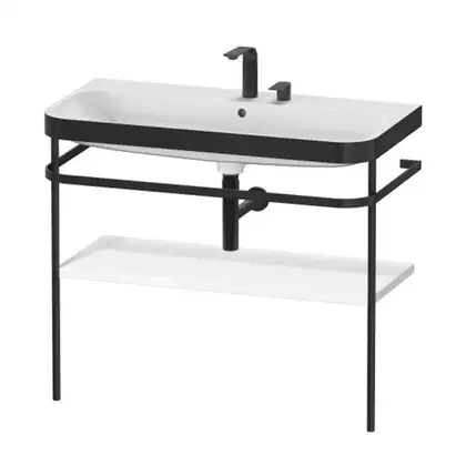 Раковина c-bonded с напольной металлической консолью Duravit Happy D.2 Plus 97,5 х 49 см (HP4738E2222) фото 1 Aquada.com.ua