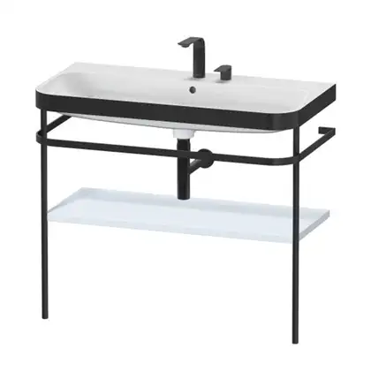Раковина c-bonded с напольной металлической консолью Duravit Happy D.2 Plus 97,5 х 49 см (HP4738E9797) фото 1 Aquada.com.ua