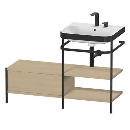Раковина c-bonded с напольной металлической консолью Duravit Happy D.2 Plus 120 х 49 см (HP4745E7171) фото 1 Aquada.com.ua