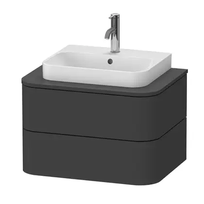 Тумбочка для подвесной консоли Duravit Happy D.2 Plus 65 х 48 см, графит суперматовый (HP496008080) фото 1 Aquada.com.ua