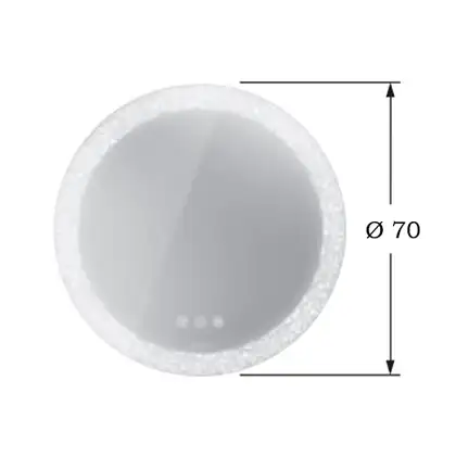 Зеркало с LED подсветкой версия «icon» Duravit Happy D.2 Plus Ø 70 см (HP7485G0000) фото 6 Aquada.com.ua