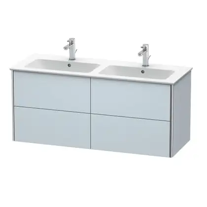 Комплект мебели тумба подвесная с двойной раковиной Duravit XSquare 128 х 47,8 см (XS417509797+2336130000) фото 1 Aquada.com.ua