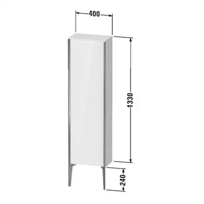 Шкафчик напольный Duravit XViu 40 x 24 х h157 см, белый глянцевый (XV1315LB122) фото 3 Aquada.com.ua
