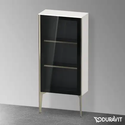 Шкафчик напольный со стеклянными дверцами Duravit XViu 50 x 24 х h113 см, белый глянцевый (XV1361LB122) фото 2 Aquada.com.ua