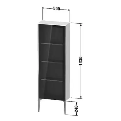 Шкафчик напольный со стеклянными дверцами Duravit XViu 50 x 24 х h157 см, орех тёмный (XV1366LB121) фото 2 Aquada.com.ua Шкафчик напольный со стеклянными дверцами Duravit XViu 50 x 24 х h157 см, орех тёмный (XV1366LB121) фото 2 Aquada.com.ua