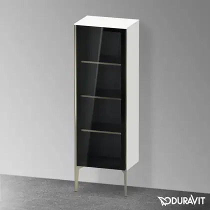 Шкафчик напольный со стеклянными дверцами Duravit XViu 50 x 36 х h157 см, белый глянцевый (XV1368LB122) фото 2 Aquada.com.ua