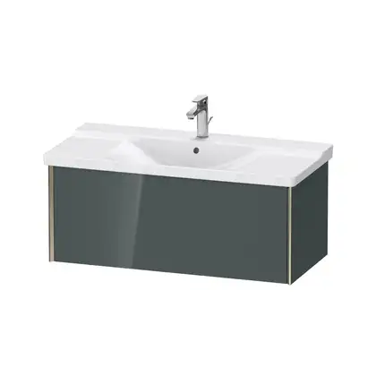 Тумба подвесная под раковину Duravit XViu 101 x 46,9 см, доломитово-серый глянцевый лак (XV40170B138) фото 1 Aquada.com.ua