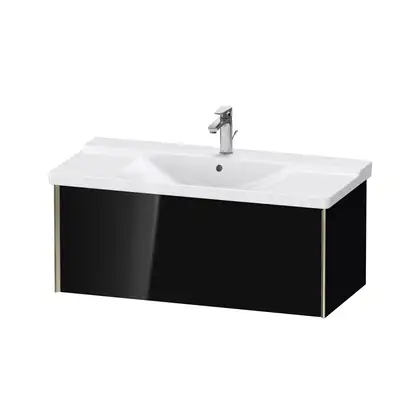 Тумба подвесная под раковину Duravit XViu 101 x 46,9 см, чёрный глянцевый (XV40170B140) фото 1 Aquada.com.ua