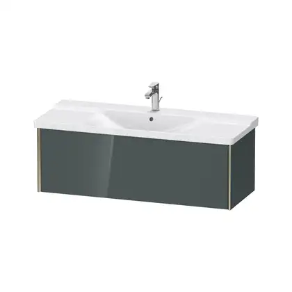 Тумба подвесная под раковину Duravit XViu 121 x 46,9 см, доломитово-серый глянцевый лак (XV40180B138) фото 1 Aquada.com.ua