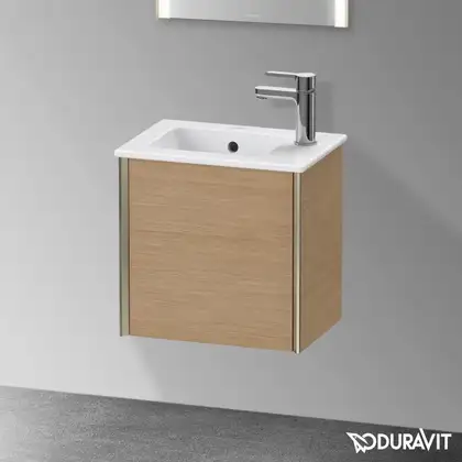 Тумба подвесная под раковину Duravit XViu 41 x 29 см, дуб европейский (XV4024LB152) фото 2 Aquada.com.ua