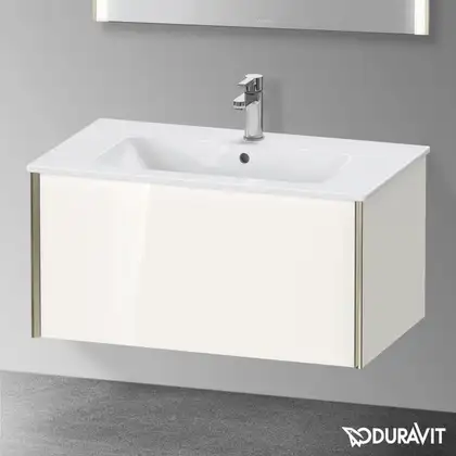Тумба подвесная под раковину Duravit XViu 81 x 48 см, белый глянцевый (XV40260B122) фото 2 Aquada.com.ua