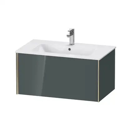 Тумба подвесная под раковину Duravit XViu 81 x 48 см, доломитово-серый глянцевый лак (XV40260B138) фото 1 Aquada.com.ua