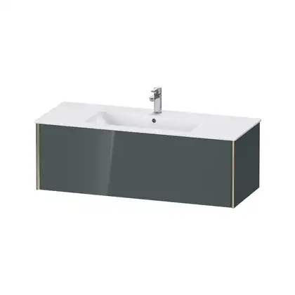 Тумба подвесная под раковину Duravit XViu 121 x 48 см, доломитово-серый глянцевый лак (XV40280B138) фото 1 Aquada.com.ua