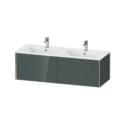 Тумба подвесная под раковину Duravit XViu 128 x 48 см, доломитово-серый глянцевый лак (XV40290B138) фото 1 Aquada.com.ua