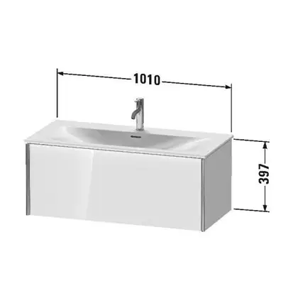 Тумба подвесная под раковину Duravit XViu 101 x 48 см, доломитово-серый глянцевый лак (XV40350B138) фото 2 Aquada.com.ua Тумба подвесная под раковину Duravit XViu 101 x 48 см, доломитово-серый глянцевый лак (XV40350B138) фото 2 Aquada.com.ua