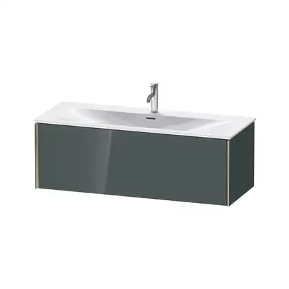 Тумба подвесная под раковину Duravit XViu 121 x 48 см, доломитово-серый глянцевый лак (XV40360B138) фото 1 Aquada.com.ua