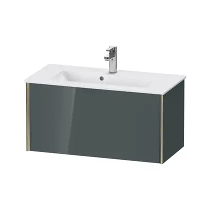 Тумба подвесная компакт, под раковину Duravit XViu 81 x 39 см, доломитово-серый глянцевый лак (XV40790B138) фото 1 Aquada.com.ua