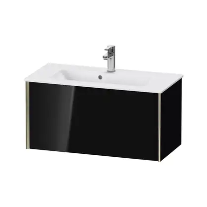 Тумба подвесная компакт, под раковину Duravit XViu 81 x 39 см, чёрный глянцевый (XV40790B140) фото 1 Aquada.com.ua
