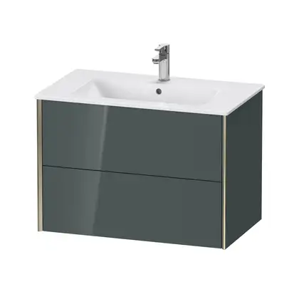 Тумба подвесная под раковину Duravit XViu 81 x 48 см, доломитово-серый глянцевый лак (XV41260B138) фото 1 Aquada.com.ua