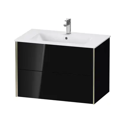 Тумба подвесная под раковину Duravit XViu 81 x 48 см, чёрный глянцевый (XV41260B140) фото 1 Aquada.com.ua