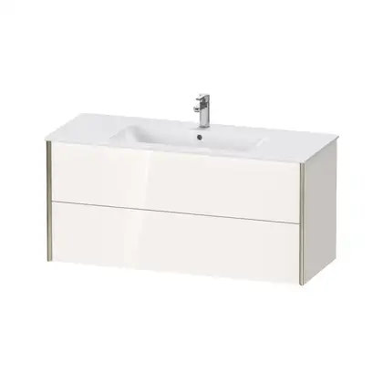 Тумба подвесная под раковину Duravit XViu 121 x 48 см, белый глянцевый (XV41280B122) фото 1 Aquada.com.ua