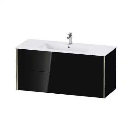 Тумба подвесная под раковину Duravit XViu 121 x 48 см, чёрный глянцевый (XV41280B140) фото 1 Aquada.com.ua