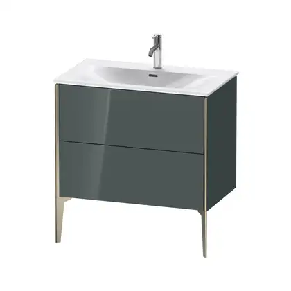 Тумба напольная под раковину Duravit XViu 81 x 48 см, доломитово-серый глянцевый (XV43020B138) фото 1 Aquada.com.ua