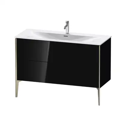 Тумба напольная под раковину Duravit XViu 121 x 48 см, чёрный глянцевый (XV43040B140) фото 1 Aquada.com.ua
