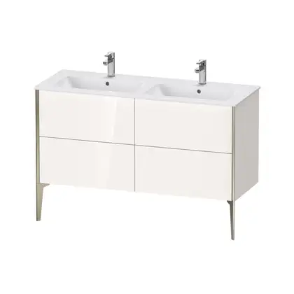 Тумба напольная под раковину Duravit XViu 128 x 48 см, белый глянцевый (XV44850B122) фото 1 Aquada.com.ua