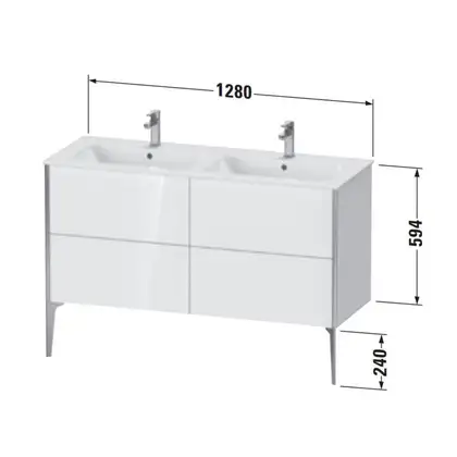 Тумба напольная под раковину Duravit XViu 128 x 48 см, доломитово-серый глянцевый лак (XV44850B138) фото 2 Aquada.com.ua Тумба напольная под раковину Duravit XViu 128 x 48 см, доломитово-серый глянцевый лак (XV44850B138) фото 2 Aquada.com.ua