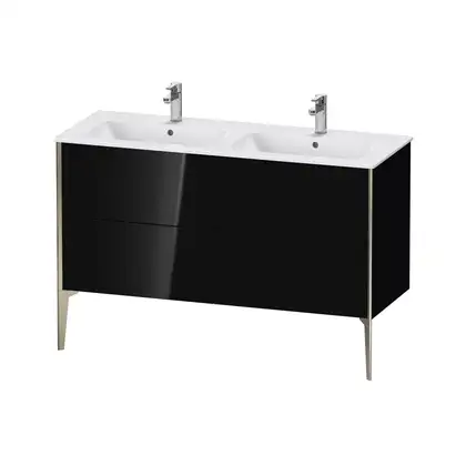 Тумба напольная под раковину Duravit XViu 128 x 48 см, чёрный глянцевый (XV44850B140) фото 1 Aquada.com.ua
