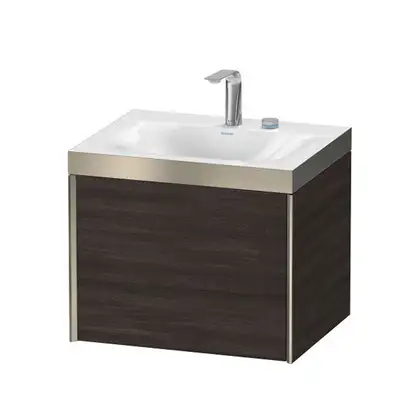Тумба подвесная с раковиной c-bonded Duravit XViu 60 x 48 см, каштан тёмный (XV4609EB153P) фото 1 Aquada.com.ua